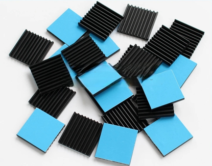 Black Anodized Aluminum Shim Radiator Heatsink With Thermally Conductive Tape Pad. 